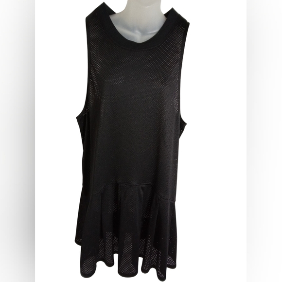 Free People Movement Black Athletic Mesh Tennis Dress Size L Sporty Chic - Picture 2 of 7